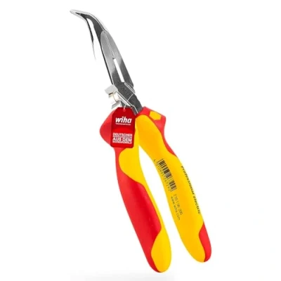 Afbeelding van Wiha Alicates de boca semi redonda Professional electric con filo corte, forma curvada, aprox. 40 200 mm, 8&quot; (27425)