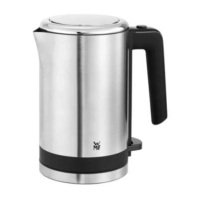 Afbeelding van WMF KITCHENminis® 413140011 Waterkoker 0,8 liter, 1800 Watt, mat Cromargan® 18/10 roestvrij staal, 360 roterende basis, Eenvoudige Bediening met één Hand