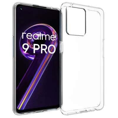 Afbeelding van Realme 9 Pro Plus Hoesje Siliconen en TPU (zacht) Accezz Softcase/Backcover Transparant Telefoonhoesje