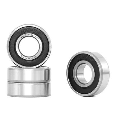 Afbeelding van XiKe 4 Stuks 6202 2RS Afgedicht Kogellager 15x35x11mm, Chroomstaal/Voorgesmeerd/Rubberen afdichtingen, 6202RS Groefkogellagers