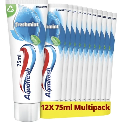 Afbeelding van 12x Aquafresh Tandpasta Freshmint Frisse Adem 75 ml