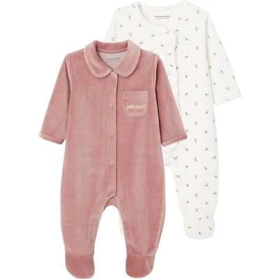Afbeelding van Vertbaudet Set van 2 fluwelen pyjamapakjes