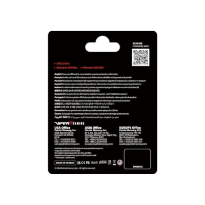 Afbeelding van Patriot Viper PVP30 Portable 1TB SSD Extern draagbaar 1 TB USB 3.2 Gen 2 C Type A antraciet