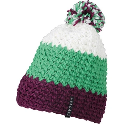 Afbeelding van Myrtle Beach Unisex Gehaakte Muts met Pompom (Paars/Groen)