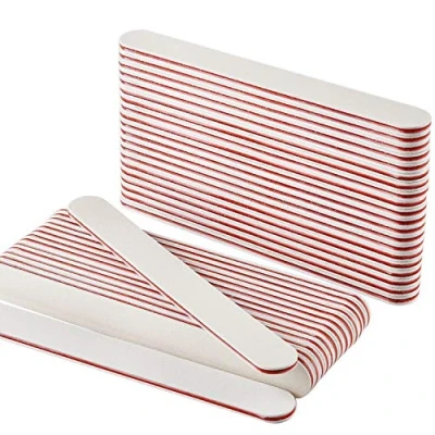 Afbeelding van AYITOO 50 Stuks Nagelvijlen 100/180, Dubbelzijdige Vijlen Voor Gelnagels nagelvijle Professioneel Pools Manicure Nail Art Materiaal Schuurpapier Kleur Wit/Kern Rood Vorm Recht