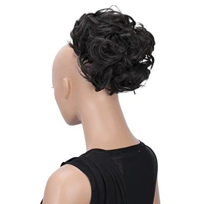 Afbeelding van CAISHA Knot Haarstuk Vlecht Haarbroodje Hepburn Broodje Haarelastiek Opsteekkapsels Brunette HK105