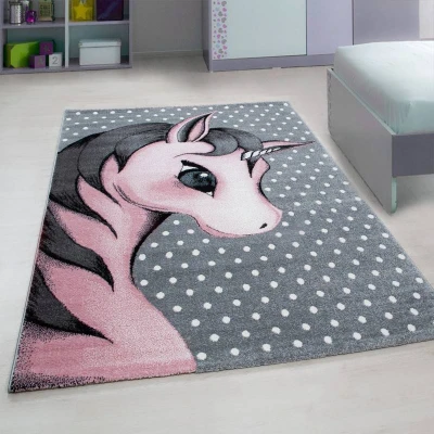 Afbeelding van Vloerkleed Kids Unicorn 80x150cm Roze 123vloerkleed.nl is de online webshop voor vloerkleden en woonaccessoires.