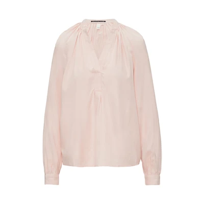 Afbeelding van QS Melierte MIT Raffung Blouse, Dames, Maat: 32, Perlmuttrosa