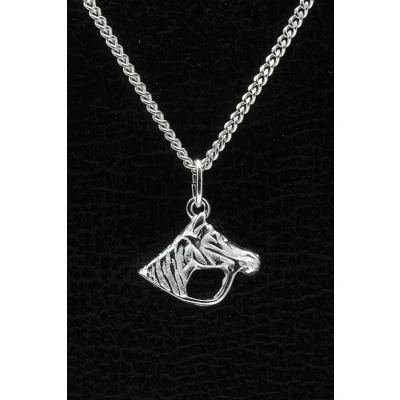 Afbeelding van Zilveren Paardenhoofd ketting hanger