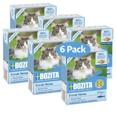 Afbeelding van 6x370g stukjes in Saus met Koolvis Bozita Kattenvoer