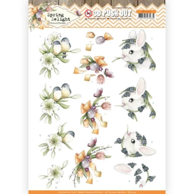 Afbeelding van Young Animals Spring Delight 3D Push Out Sheet by Precious Marieke