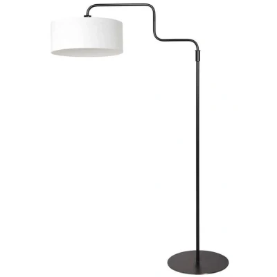 Afbeelding van Steinhauer Vloerlamp Bloeba zwart met kap wit 4164ZW