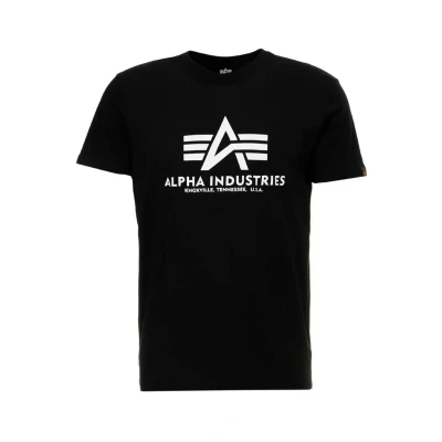 Afbeelding van Alpha Industries Tshirt print, Heren, Maat: Small, Schwarz
