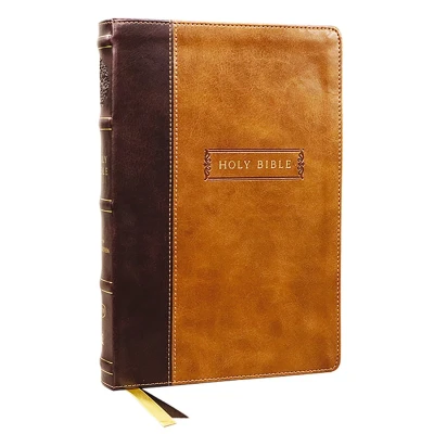 Afbeelding van KJV Holy Bible with Apocrypha and 73,000 Center Column Cross References, Brown Leathersoft, Red Letter, Comfort Print: King James Version