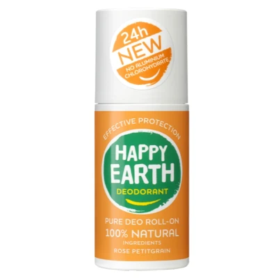 Afbeelding van Happy Earth Pure Deodorant Roller Rose Petitgrain 75ML