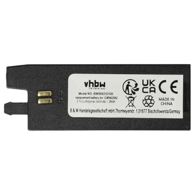 Afbeelding van vhbw Accuvervanging voor Gibson GBP452050 elektrische gitaar (340mAh, 3,7V, Li Polymeer)