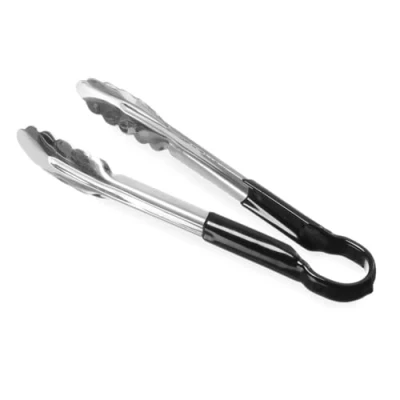 Afbeelding van HENDI Serveertang, handvat volgens HACCP norm, keukentang, voedseltang, grilltang, kooktang, saladetang, (L)250mm, roestvast staal, zwart