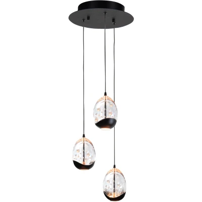 Afbeelding van Highlight hanglamp Clear Egg rond 3L zwart
