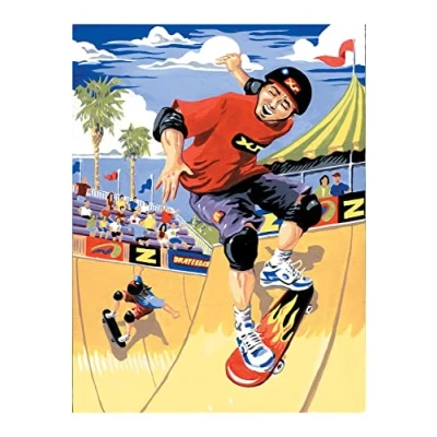 Afbeelding van Royal &amp; Langnickel Painting by Numbers Junior &quot;Skateboarder&quot;, incl. verf en penselen, voor volwassenen kinderen vanaf 8 jaar