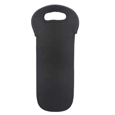 Afbeelding van Wijnfleszak, 750 ml Wijnfles Isolatiehoes Neopreen Wijnfleshoes Wijnbierfles Draagtas Zwart