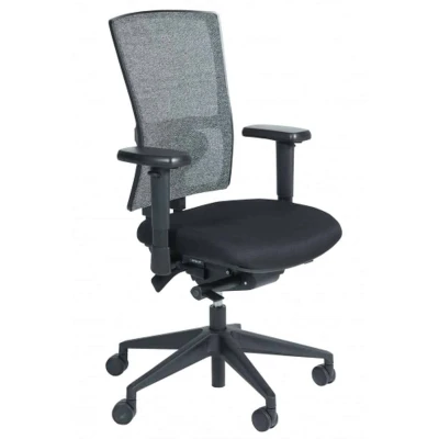 Afbeelding van Bureaustoel serie 400 NPR Mesh NPR1813 Rug Grijs meshwol gecertificeerd met metalen onderstel voor zware mensen