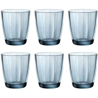 Afbeelding van Bormioli Rocco Waterglazen Pulsar Blauw 300 ml 6 Stuks