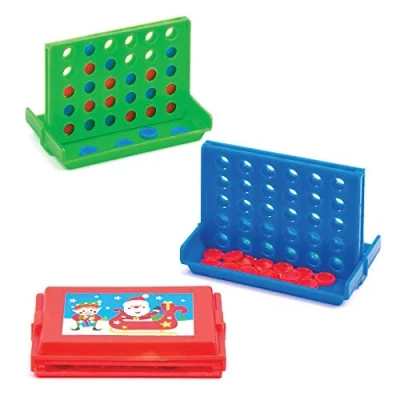 Afbeelding van Baker Ross AV806 Mini 4 in a row kerstspellen voordeelpak — nieuw speelgoed voor kinderen, perfecte party, lot, prijsbuidel en pennenvuller (6 stuks), gesorteerd