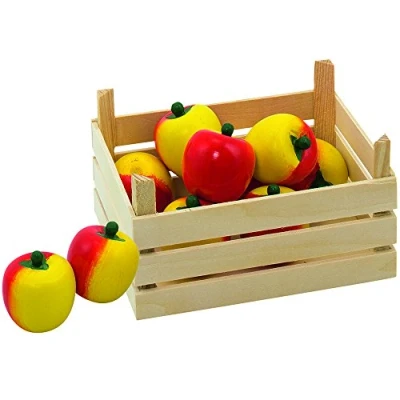 Afbeelding van Houten opbergkrat met appels (10 delig)