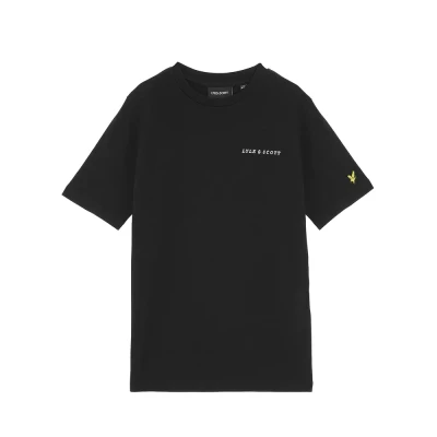 Afbeelding van Lyle &amp; Scott Script Embroidered Tshirt basic voor kinderen, Maat: 134/140, Jet black