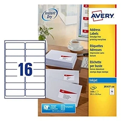 Afbeelding van Avery J8162 100 adreslabels