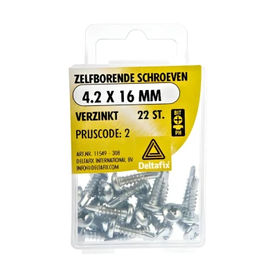 Afbeelding van ZELFBORENDE SCHROEVEN 4.2 16 MM VERZINKT 22 ST.