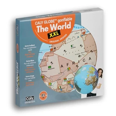Afbeelding van Caly Opblaasbare Globe The World XXL 85 cm, 060ENF, oceaanblauw