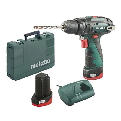 Afbeelding van Metabo PowerMaxx SBA Accu Klopboormachine Met 2 x 2.0 Ah Li Power accu&#039;s 10,8 V In Kunststof Koffer Groen Dm Hout: 18 mm Staal: 10
