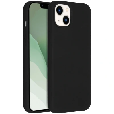 Afbeelding van Apple iPhone 14 Plus Hoesje Siliconen en TPU (zacht) Accezz Softcase/Backcover Zwart Telefoonhoesje