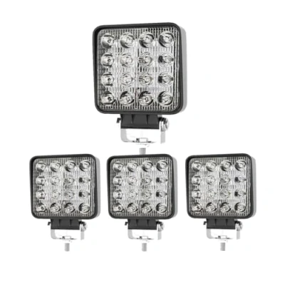 Afbeelding van WELLIT Led werklamp, 4 x 48 W, extra koplampen, 12 V, 24 offroad koplamp, achteruitrijlichten voor tracker, auto, graafmachine (4 W spot)