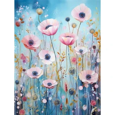 Afbeelding van MOMAKA 5D DIY Diamond Painting Kits Bloem, Ronde Boor Set voor Volwassenen Art Bloemen Volledige Kristal Strass Borduurwerk Craft Thuis Muur Decor 30x40cm
