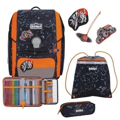 Afbeelding van Scout Schooltas Basic Genius Set 4 delig Space Data Zwart