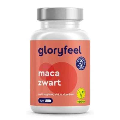Afbeelding van Zwarte maca hoog gedoseerd 27.000 mg puur poeder (20:1 extract) Versterkt met L arginine, vitamine B6, C &amp; zink 100% veganistisch, laboratorium getest zonder additieven