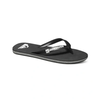 Afbeelding van Quiksilver Molokai Teenslippers, Heren, Maat: 44, Black/white Kunststof