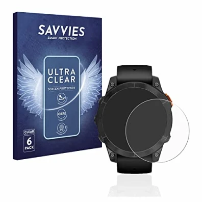 Afbeelding van Savvies Screenprotector voor Garmin Fenix 7 Pro Solar (47 mm) Folie Beschermfolie transparant (6 Stuks)