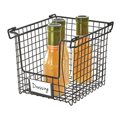 Afbeelding van Opbergbox iDesign Classico Stapelbaar Zwart 25 cm