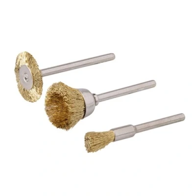 Afbeelding van Silverline Draadborstel Messing Set Ø 5, 15 en 20 mm 3 delig
