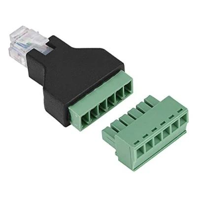 Afbeelding van RJ12 Male naar Terminal Adapter, Ethernet 6P6C 6 Pin Schroefterminals Adapter Connector Audio &amp; Video Connectors