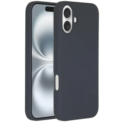 Afbeelding van Apple iPhone 16 Plus MagSafe Hoesje Siliconen en TPU (zacht) Accezz Backcover/Softcase Donkerblauw Telefoonhoesje