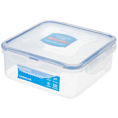 Afbeelding van Lock &amp; HPL823 Vierkante Opbergcontainer Helder/Blauw, 870 ml
