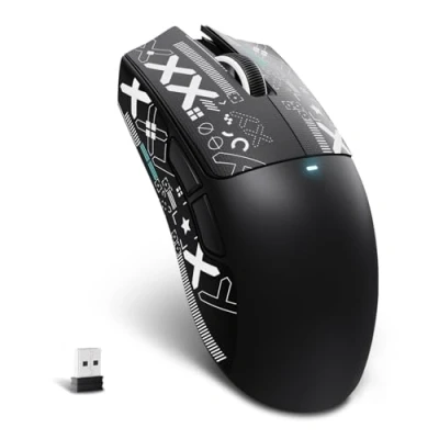 Afbeelding van MAMBASNAKE X ATTACK SHARK X11SE Draadloze Gamingmuis Tot 22000 DPI,PixArt PAW3311 sensor,BT/2.4G/Bedraad,59g lichtgewicht met tape,2000W klikken,40G acceleratie,lange batterijduur,voor Win/Mac Zwart