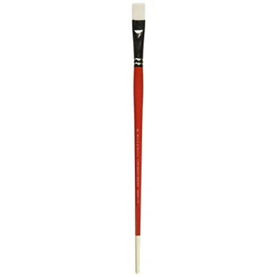 Afbeelding van Winsor &amp; Newton 5418008 University kunstenaarspenseel voor olieverf, acrylverf en aquarelverf Plat penseel Nr. 8 lange Steel,