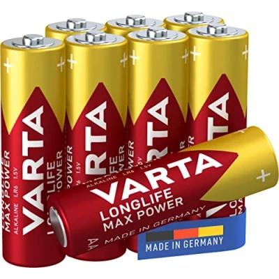 Afbeelding van VARTA Longlife Max Power AA batterijen (pak van 8) alkalinebatterij Made in Germany (verpakking kan variëren)