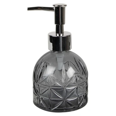 Afbeelding van Clayre &amp; Eef Zeepdispenser 225 ml Zwart Glas Zeeppompje
