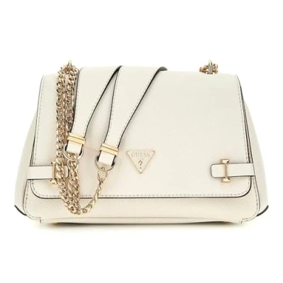 Afbeelding van GUESS Schoudertas Rosalba Convertible Xbody Flap Bag Creme White Crème